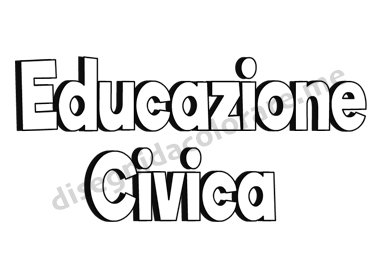 Educazione Civica Copertina da colorare 1 materia educazione civica