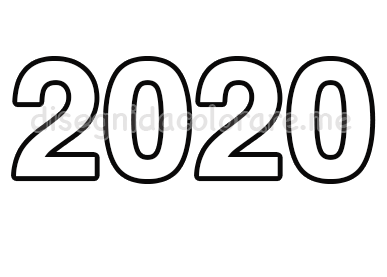 Numero 2020 da colorare