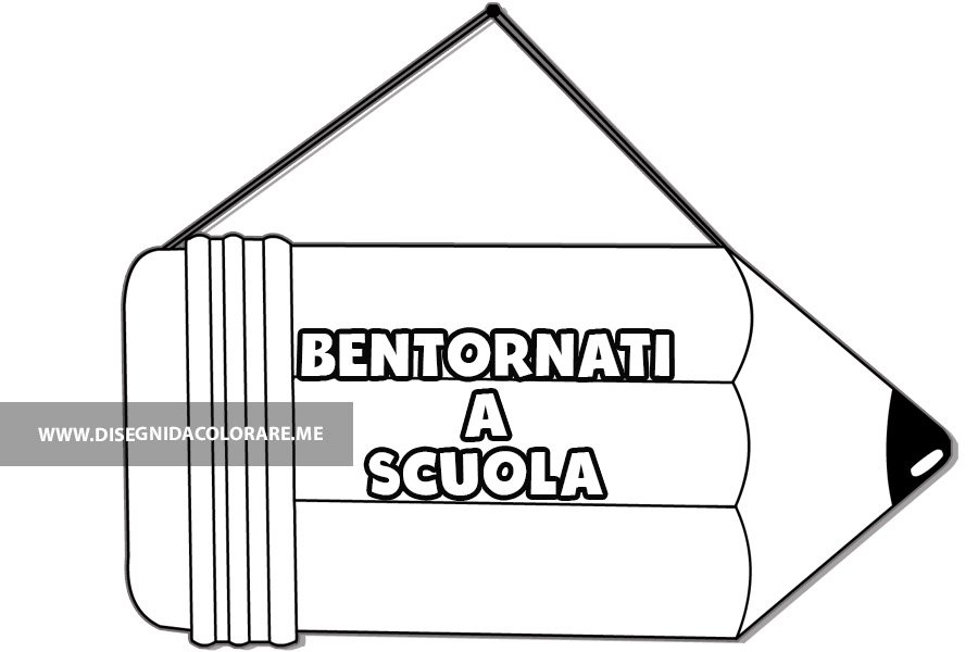 Matita con scritta Bentornati a scuola 1 Bentornati a scuola