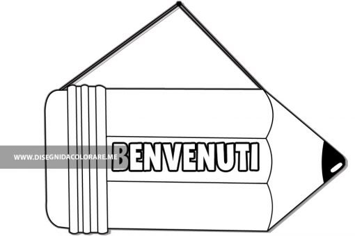Cartello di benvenuto per la classe 1 matita benvenuti