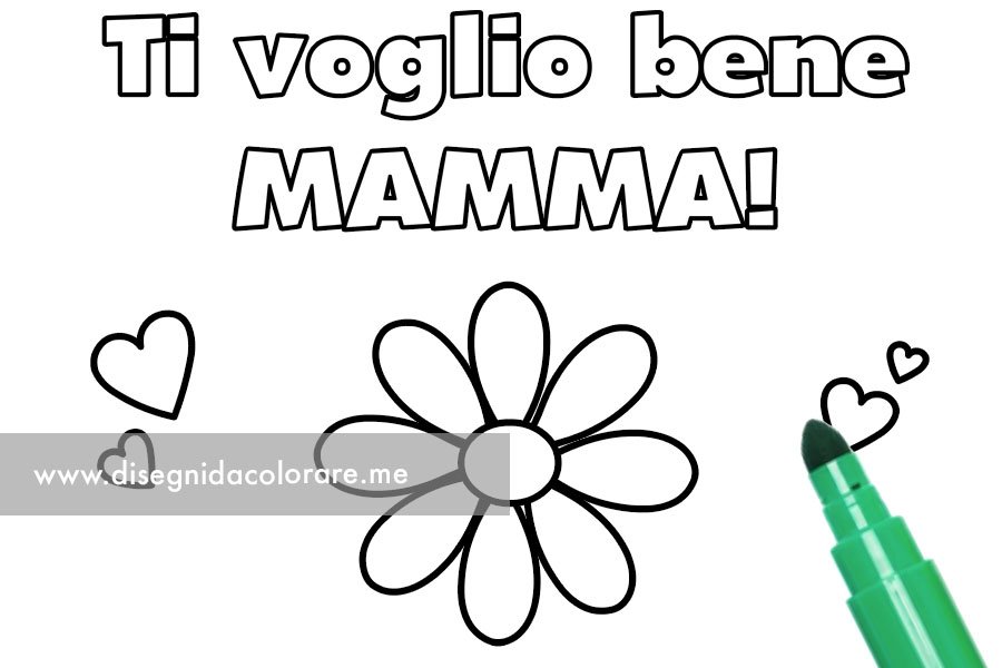Ti voglio bene mamma scritta da colorare 1 ti voglio bene mamma21