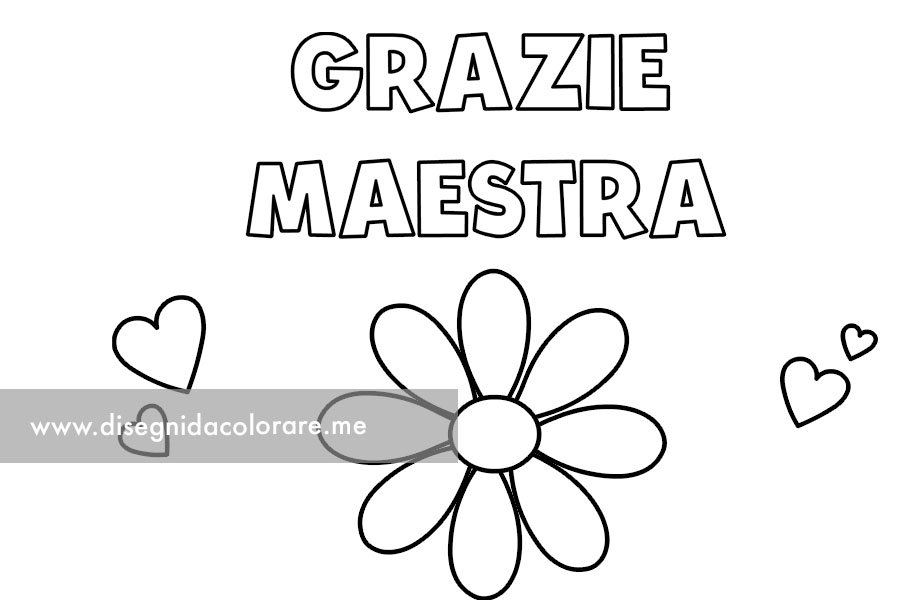 scritta grazie maestra