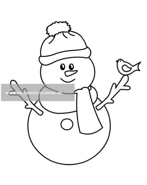 pupazzo neve disegno