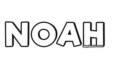 Noah nome - Disegni da colorare