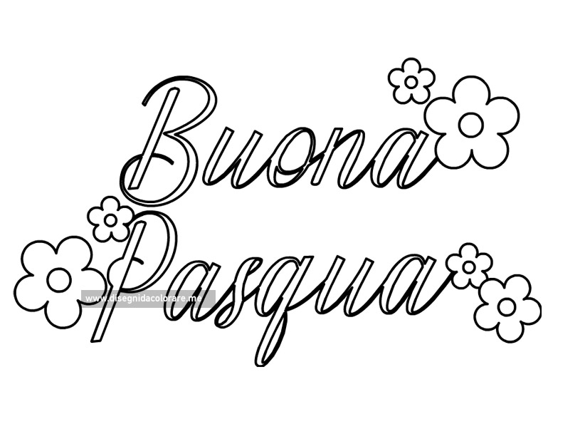 Scritta Buona Pasqua 1 buona pasqua corsivo