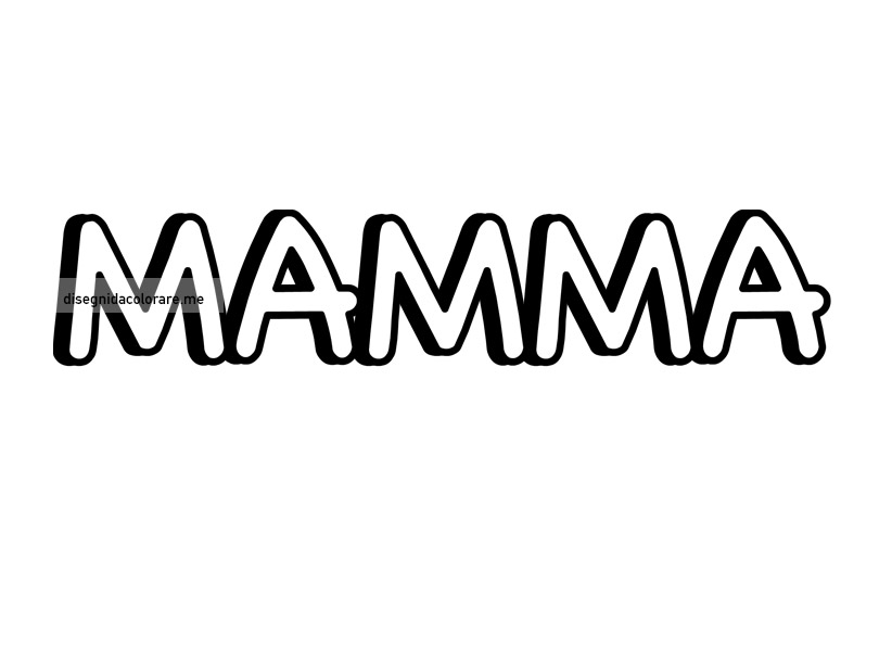 Mamma 1 scritta mamma