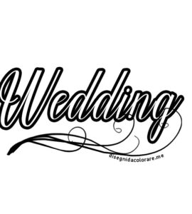 scritta wedding