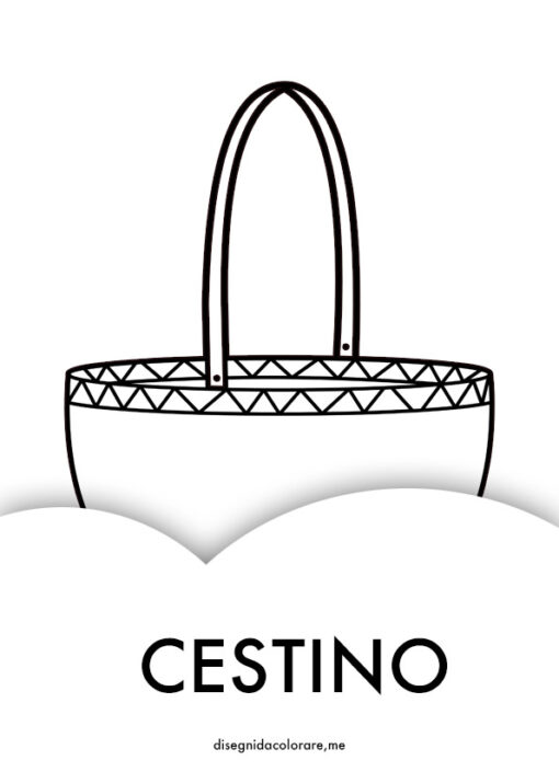 Cestino di vimini 1 cestino ovale