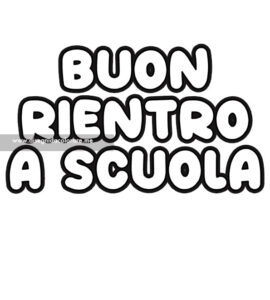 scritta buon rientro a scuola