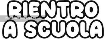 scritta buon rientro a scuola