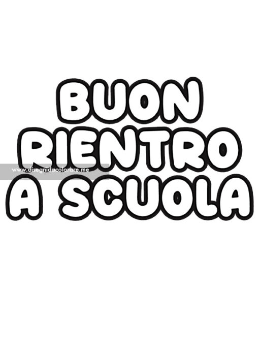 scritta buon rientro a scuola