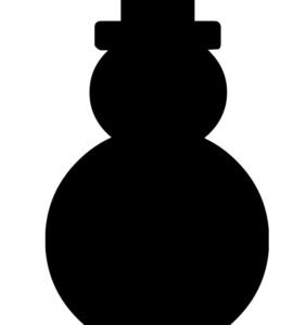 pupazzo neve silhouette