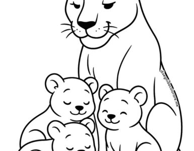 leonessa con cuccioli