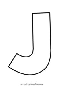 Lettere alfabeto da stampare 10 Lettera J da colorare