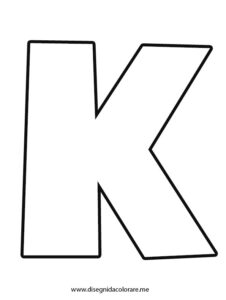 Lettere alfabeto da stampare 11 Lettera K da colorare