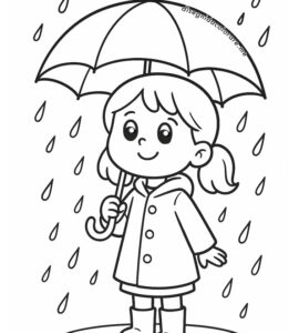 bambina ombrello pioggia