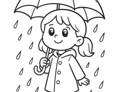 bambina ombrello pioggia