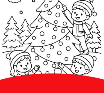 scena decorazione albero di Natale