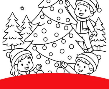 scena decorazione albero di Natale