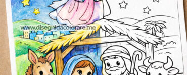 nativita con angelo sorridente