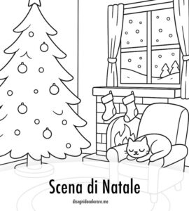 pagina di natale con gatto