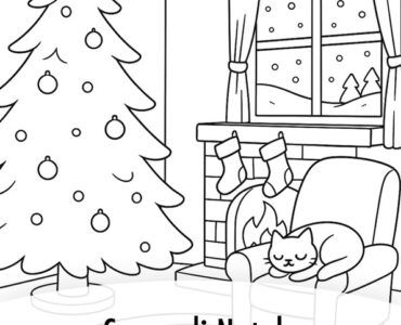 pagina di natale con gatto