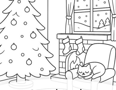 pagina di natale con gatto