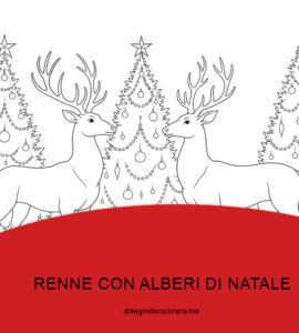 renne con alberi di natale