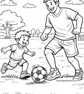 papa che gioca a pallone