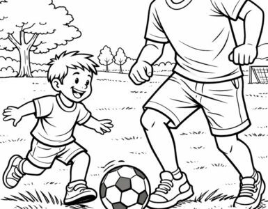 papa che gioca a pallone