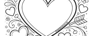 cuore decorato con fiori e cuori