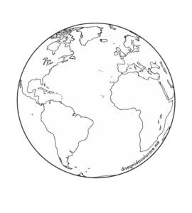 pianeta terra da colorare