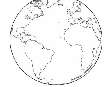 pianeta terra da colorare