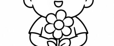 bambino con fiore