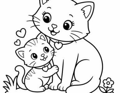 mamma gatta e gattino