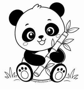 panda con bambu