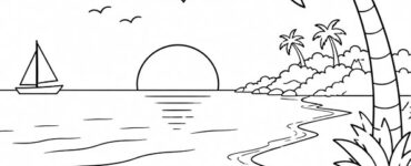 spiaggia tropicale al tramonto