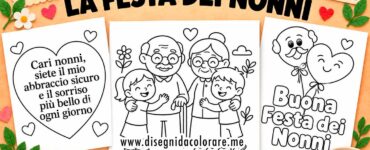 festa dei nonni da colorare