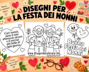 festa dei nonni da colorare