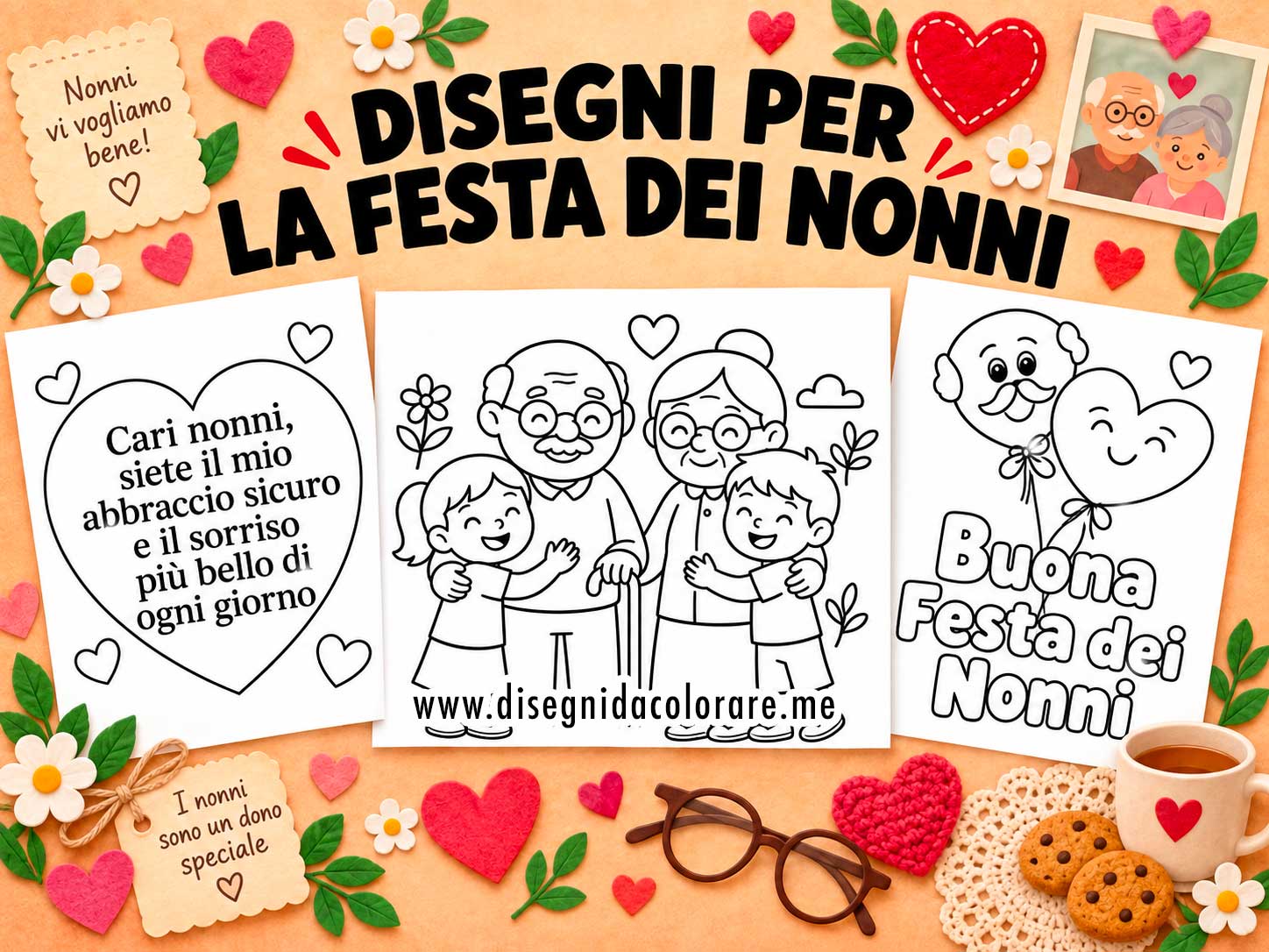 Festa dei nonni da colorare 1 festa dei nonni da colorare