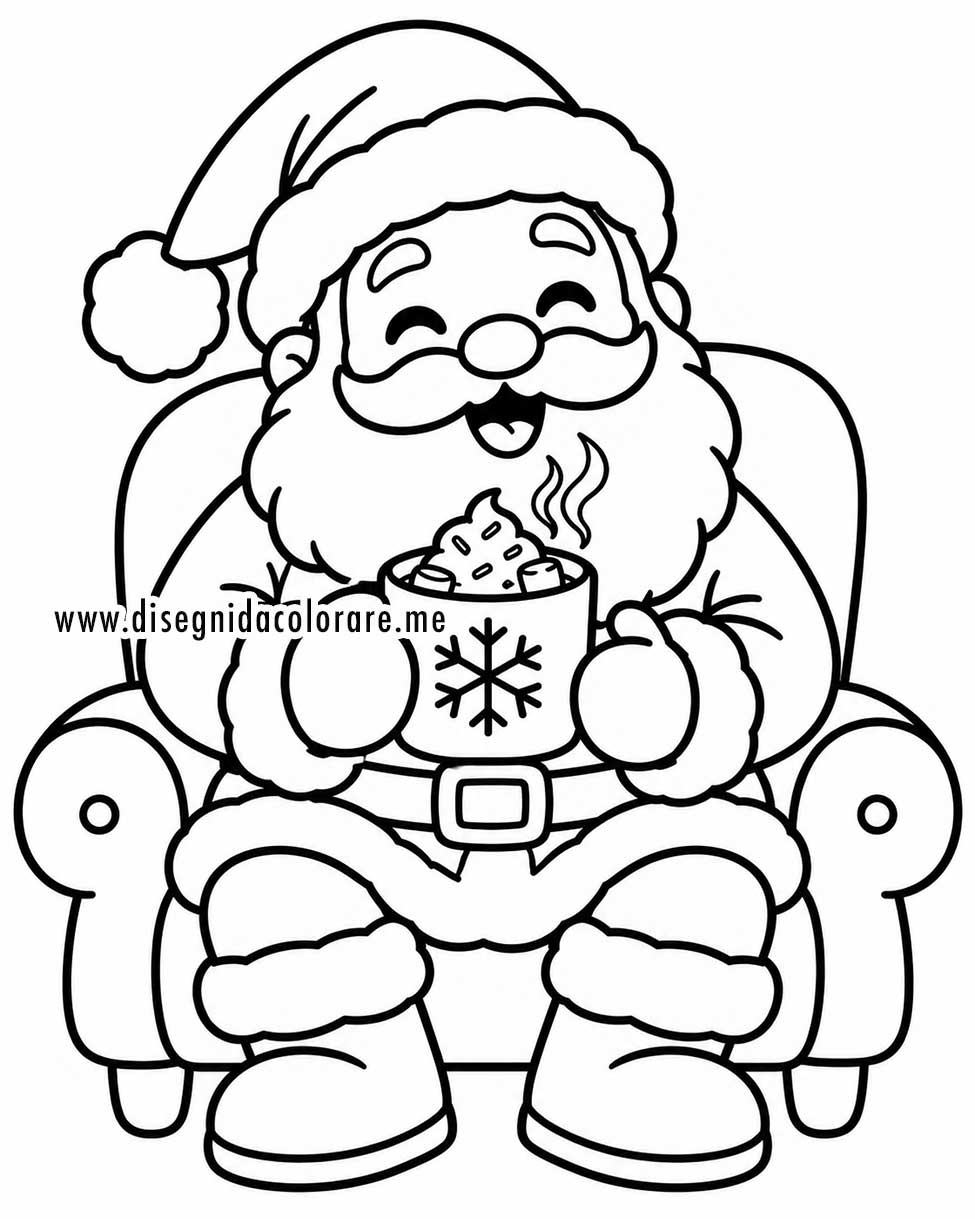 Babbo Natale con Cioccolata Calda 1 babbo natale cioccolata calda